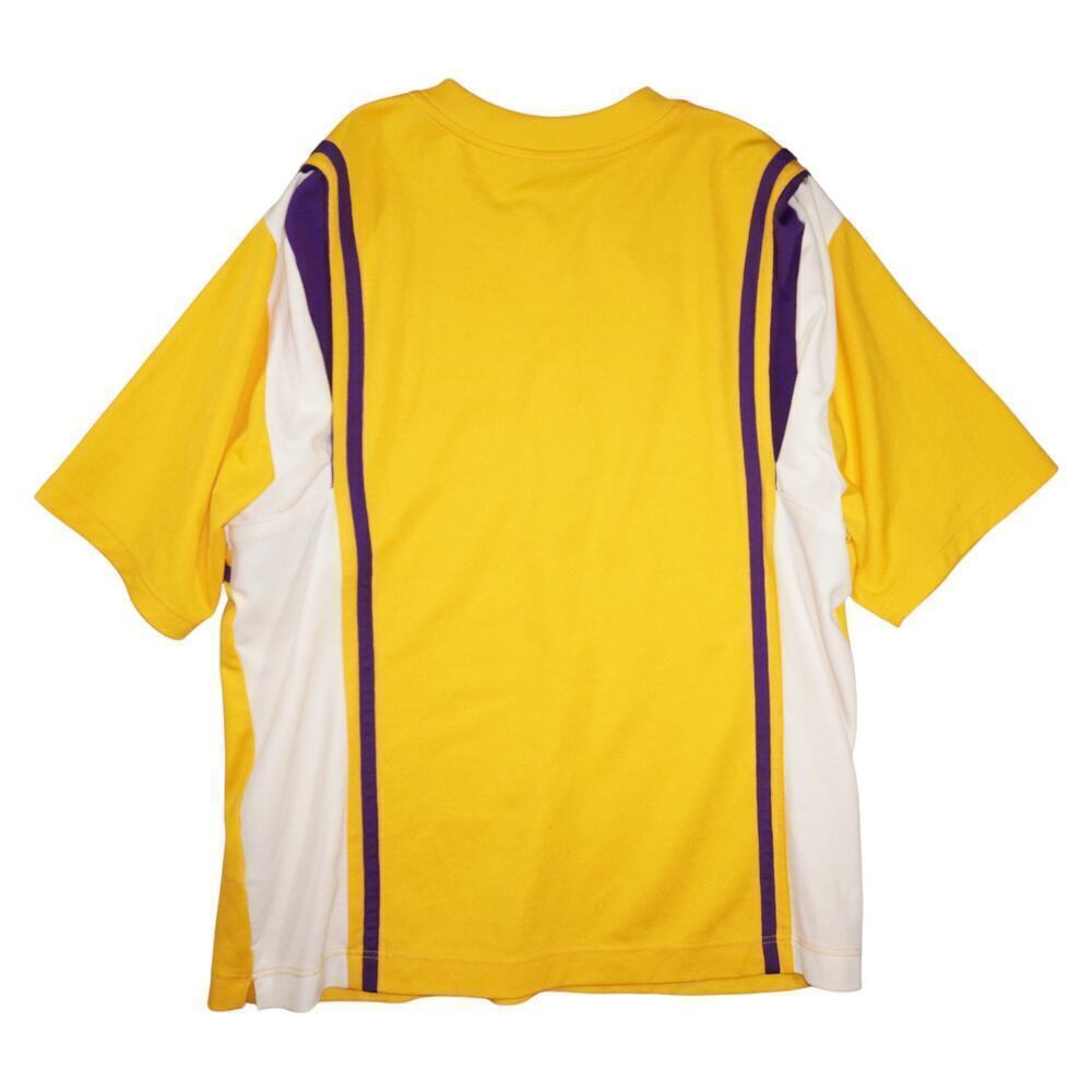 Vintage Nike Los Angeles Lakers Warm-Up Half Zip Shirt XL Yellow Purple NBA - Picture 2 of 4